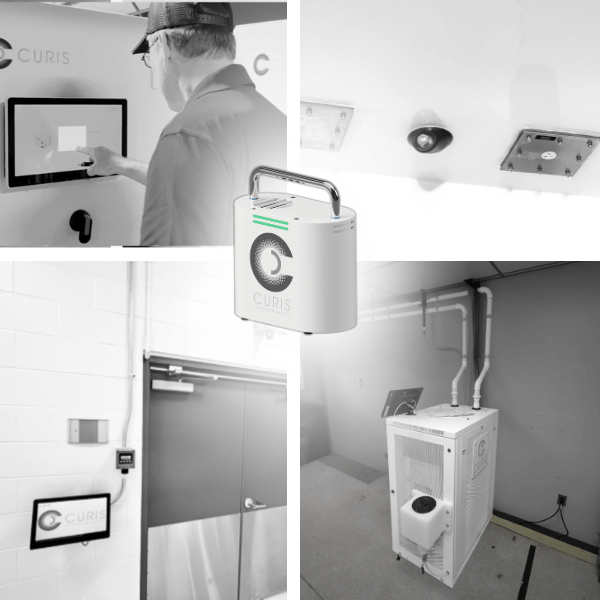 Collage of CURIS Totalis&trade; installation images.
